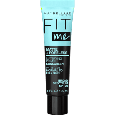 Maybelline Fit Me Matte and Poreless Mattifying Face Primer Makeup, Clear, 1 fl oz