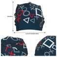 thumbnail image 4 of Fuzoiu Navy Blue Geometric Print Winter Beanie Hat for Men & Women,Warm Knit Cap,Women Windproof Watch Hat,Knit Warm Unisex Beanie, 4 of 7