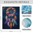 thumbnail image 3 of Diamond Art Kit for Adults, Dreamcatcher Floral Feathers Celestial Diamond Painting for Adults Beginners, 5D DIY Diamond Art Painting Kits, Colorful Diamond Painting Craft for Home Decor 12x16, 3 of 7