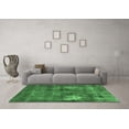 thumbnail image 3 of Ahgly Company Indoor Square Oriental Emerald Green Industrial Area Rugs, 3' Square, 3 of 4