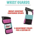 thumbnail image 6 of Wipeout 3 Pack Set with Wrist Guards, Knee and Elbow Pads for Bike, Skate, and Scooter, Pink/Teal, 6 of 10
