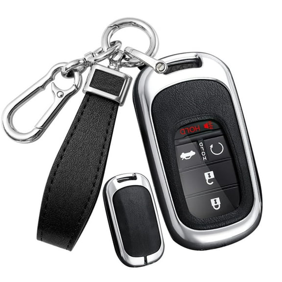 PU Leather 3/4/5 Button Key Fob Cover Fit for Honda Civic 2022 2023 2024 Accord HR-V Pilot CR-V Keyless Key Case with Keychain