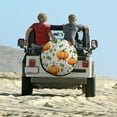 thumbnail image 6 of Spare Tire Cover Watercolor Orange Pumpkins Green Leaves Wheel Protectors Tire Covers Weatherproof Wheel Covers Autumn Thanksgiving Day Tire Cover for Camper Travel Trailer SUV Truck 14inch, 6 of 8