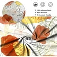 thumbnail image 5 of Burnt Orange Boho Chic Shower Curtain, Abstract Aesthetic Tropical Leaf with Gold Botanical Branch Modern Bathroom Curtain for Bathtub Home Decor Waterproof Fabric Machine Washable, 5 of 5