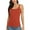 Orange, variant on Women's Camisole Cotton Tank Top with Shelf Bra Adjustable Wide Strap Basic Undershirt