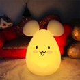 thumbnail image 1 of Luz nocturna para niños, luz de ratón, lámpara de noche de silicona suave, 9 colores, Control remoto recargable, luz LED de noche, regalo de Navidad/juguete JFHHH pequeña, 1 of 5