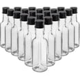 thumbnail image 2 of Mini Liquor Bottles (24 Pack) - Reusable Plastic 50ml Empty Spirit Bottles With Black Screw Caps And Liquid Funnel G, 2 of 3