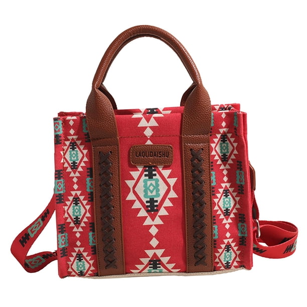 Bolso De Mano Bohemio Para Mujer, Elegante Bolso Cruzado Informal Para Oficina, Viajes De Verano, Rojo