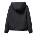 thumbnail image 6 of Zip Up Rain Jacket Women Lightweight Waterproof Hooded Jacket Casual Windbreaker Outdoor Raincoat, L, 6 of 6