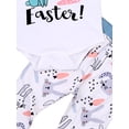 thumbnail image 3 of Newborn Baby Boy Girl My First Easter Outfit Long Sleeve Romper + Pants+ Cartoon Ear Hat 3Pcs Clothes Set, 3 of 7
