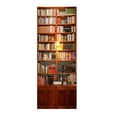 thumbnail image 1 of Retro Book Cabinet Door Stickers Bookshelf Door Stickers Removable Decals, 1 of 7