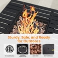 thumbnail image 4 of Heynemo 30" Propane Fire Pit Table with Lid & Lava Rocks, 50,000 BTU Outdoor Gas Fire Table with Waterproof Cover, Rattan-Style Design for Patio, Backyard & Garden, 4 of 8