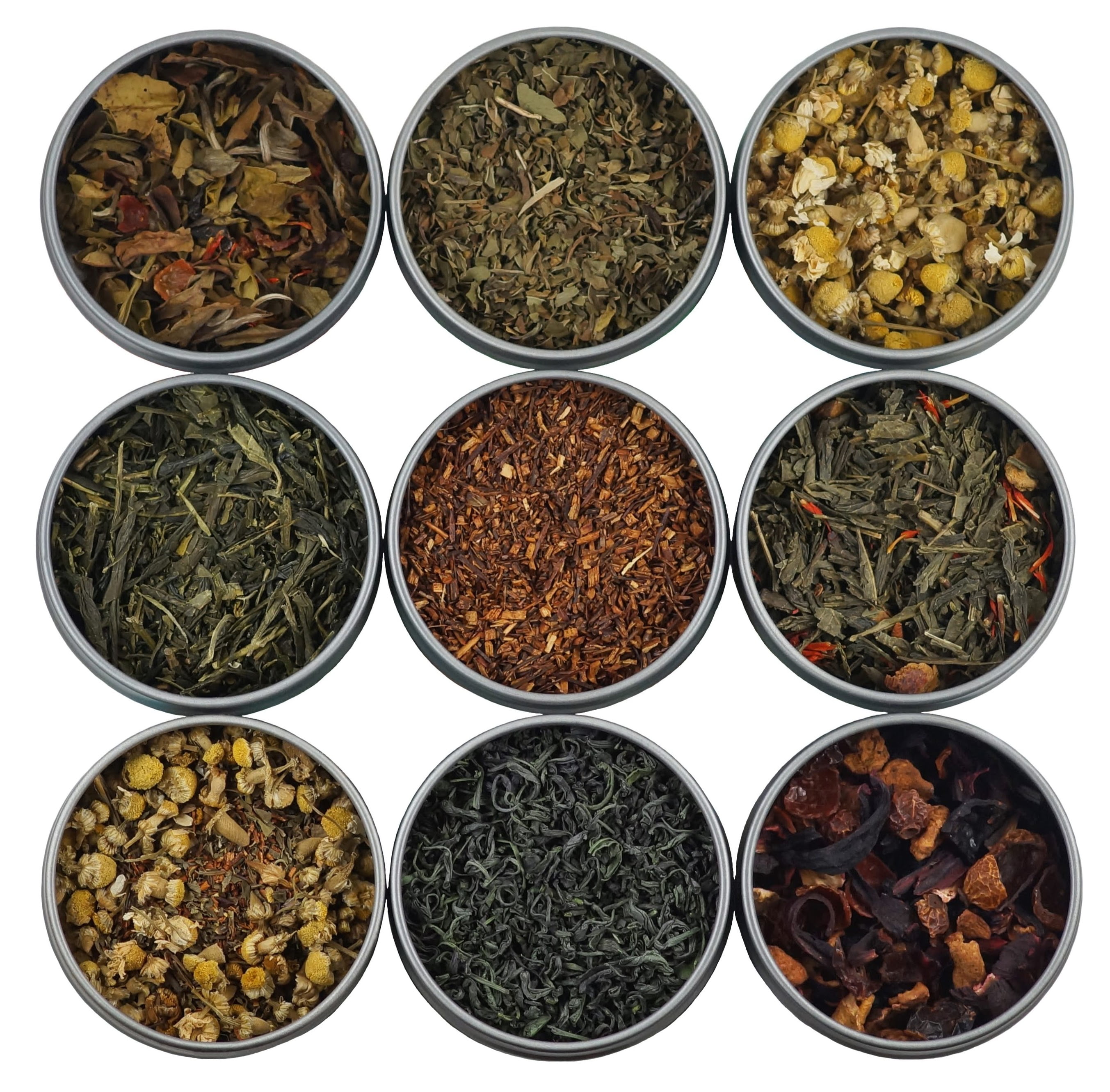 Heavenly Tea Leaves Assorted Tea Sampler, 9 Assorted Loose Leaf Teas & Herbal Tisanes