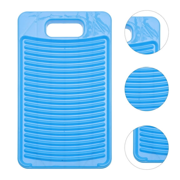 HEMOTON Blue Plastic Home Washboard for Laundry Use PP Material Nonslip .2x6.3 Inches