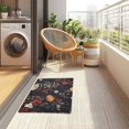 thumbnail image 4 of Yayeee Doormat for Indoor Entrance 32" x 20" Non Slippery Floor Rug, Black Floral Pattern, 4 of 8