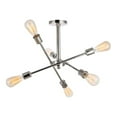 thumbnail image 3 of Indoor Modern Home Decor Bright Axel 6 Lights Polished Nickel Flush Mount, 3 of 7
