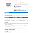 thumbnail image 2 of Front Right Brake Dust Shield - Compatible with 2005 - 2009 GMC Envoy 5.3L V8 LH6 VIN M 2006 2007 2008, 2 of 2