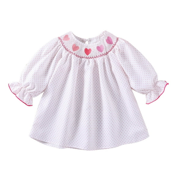 MEZZALL Girls Fall Dress Plaid Dress Party Long Sleeve Cute Skirt Breathable, 6-12 Months