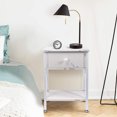 thumbnail image 4 of Multi-Function Nightstands with Drawer and Shelf, Modern End Table Side Table for Bedroom Living Room - White, 4 of 10