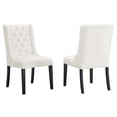 thumbnail image 2 of Modway Baronet Performance Velvet Dining Chairs - Set of 2 in White, 2 of 9