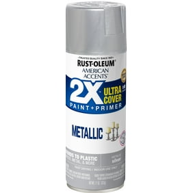 Silver, Rust-Oleum American Accents 2X Ultra Cover Metallic Spray Paint, 11 oz