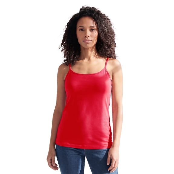 Roaman's Women's Plus Size Adjustable Strap Cami With Built-In Shelf Bra