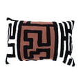 thumbnail image 3 of Expobazaar Handcrafted Tufted Cotton Slub Lumbar Pillow - Brown, White & Black 24"x16", 3 of 5