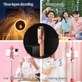 thumbnail image 3 of ZLight Selfie Stick Wireless Remote Control Tripod Foldable Bluetooth-compatible V4.0 V4.0 Stand with Stand with Fill Light Orange 1Set, 3 of 6