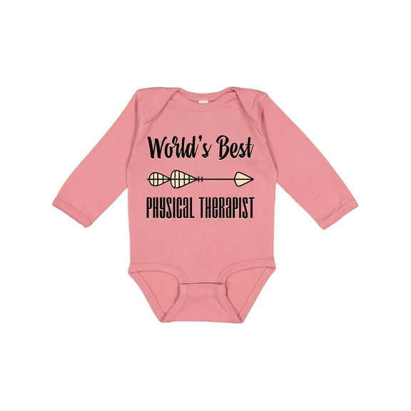 Inktastic Gift for Physical Therapist Arrow World's Best Boys or Girls Long Sleeve Baby Bodysuit