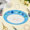 thumbnail image 4 of 3Pcs Oval Felt Beading Mat 7x11x0.3inch Felt Bead Design Board with Alphabetic Scale Bead Pads for Art Crafts Jewelry Beading Supplies (Deep Sky Blue), 4 of 5