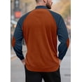 thumbnail image 2 of fatyb Men's Corduroy Tops Stand Collar with 1/4 Button Casual Pullover Long Sleeve T-Shirts for Men, 2 of 2