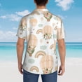 thumbnail image 4 of Sikiie Air Balloon and Flower Print Men's Hawaiian Shirt, Summer Beach Button Pocket Short Sleeve T-Shirt,XX-Large, 4 of 7