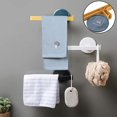 thumbnail image 5 of Plastic Wall Mounted Towel Hook Towel Rack Hanging On Cupboard Plastic Towel Hook The No Drilling ABS Towel Rack For Kitchen, 5 of 5