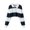 Blue, variant on XFLWAM Women Teen Girls Fashion Turn-Down Collar Crop Top Sweatshirt Long Sleeve Color Block Pullover Shirts Blue L
