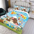 thumbnail image 3 of Constructores de Bugs Bunny Conjunto de sábanas temático, trío de piezas, cómodo y amigable con la piel, diseño único, regalo de decoración para el hogar para familiares, amigos y fans,173cm *218cm, 3 of 6