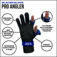thumbnail image 3 of Glacier Outdoor Pro Angler Unisex Slit Finger 2MM Fleece Lined Neoprene Fishing Gloves, Black M, 3 of 6