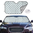 thumbnail image 2 of Kdxio Daisy Plaid Blue Print Windshield Sun Shade,UV Rays and Sun Heat Protection,Sunshade for Car Windshield,Car Shade Front Windshield - Small, 2 of 6