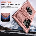 thumbnail image 3 of SaniMore for Samsung Galaxy S24 Ultra Stand Case, Armor Design Military-grade Drop Resistant Magnetic Car Mount Hidden Card Holder [Up to 2] Heavy Duty Protective Hybird Shockproof No-slip, Rosegold, 3 of 7