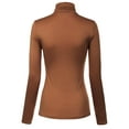 thumbnail image 4 of MixMatchy Women's Long Sleeve Turtleneck Lightweight Pullover Slim Fit Top, 4 of 4