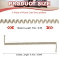 thumbnail image 2 of Uxcell 4 Pack Phone Cord for Landline, 5.9 Feet(Coiled 0.98 Feet) RJ9/RJ10 4P4C Landline Handset Cord Universal Telephone Phone Cable for Telephone Handset Accessory, Champagne Gold, 2 of 6