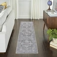 thumbnail image 2 of Nourison Home Machine Washable Series 1 Vintage Ivory Grey 2'2" x 10' Area Rug (2x10), 2 of 9