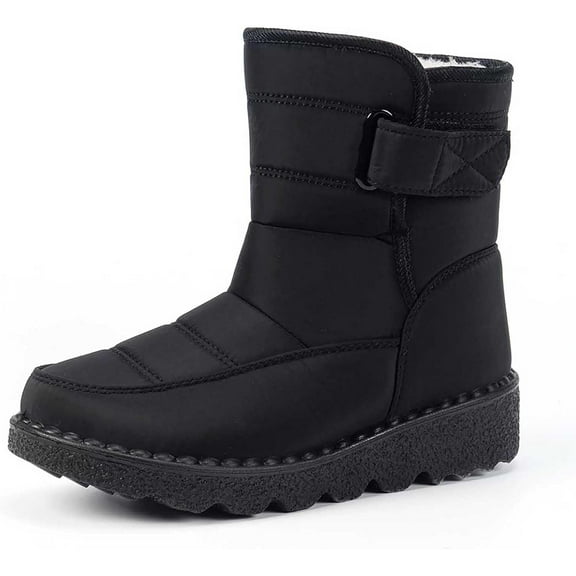 Women's Winter Snow Boots - Slip-On Shoes with Thick Anti-Slip Sole for Cold Weather, Outdoor & Casual Wear