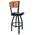 thumbnail image 2 of Holland Bar Stool  25 in. L038 - Black Wrinkle Cincinnati Swivel Bar Stool with Laser Engraved Back, 2 of 3