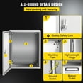 thumbnail image 5 of NEMA 4X Steel Electrical Enclosure 20 x 16 x 10 Inches IP66 Waterproof Dustproof Outdoor Indoor Junction Box with Mounting Plate, 5 of 6