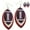 Red & White, variant on Mall of Style - Red & Black Earrings for Women - Football Jewelry (Red & Black)
