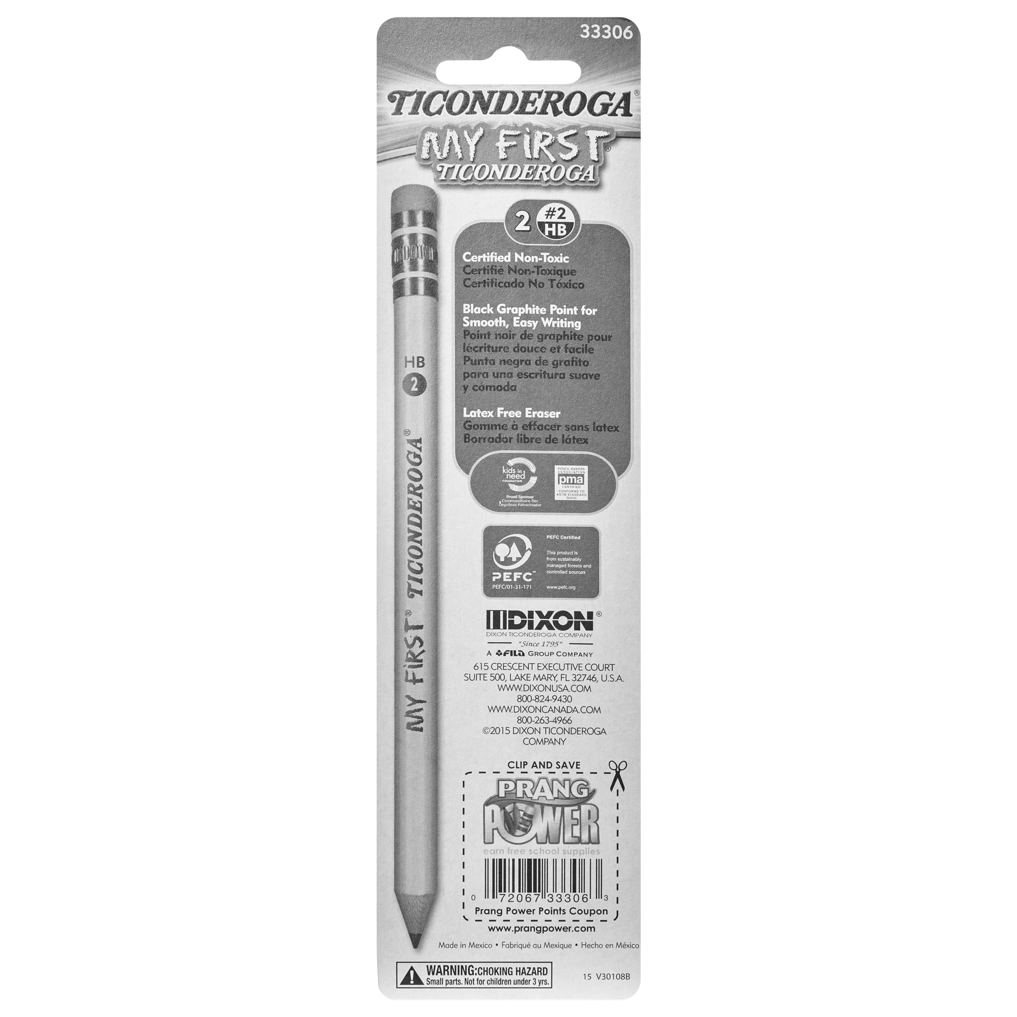 Ticonderoga My First Pencils, Sharpened, 2 Per Pack, 12 Packs
