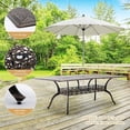 thumbnail image 4 of Outdoor Patio Dining Table - All-Weather Cast Aluminum 87" x 28.5“ Patio Rectangular Table with 2" Umbrella Hole for Balcony Lawn Garden Backyard, 4 of 5