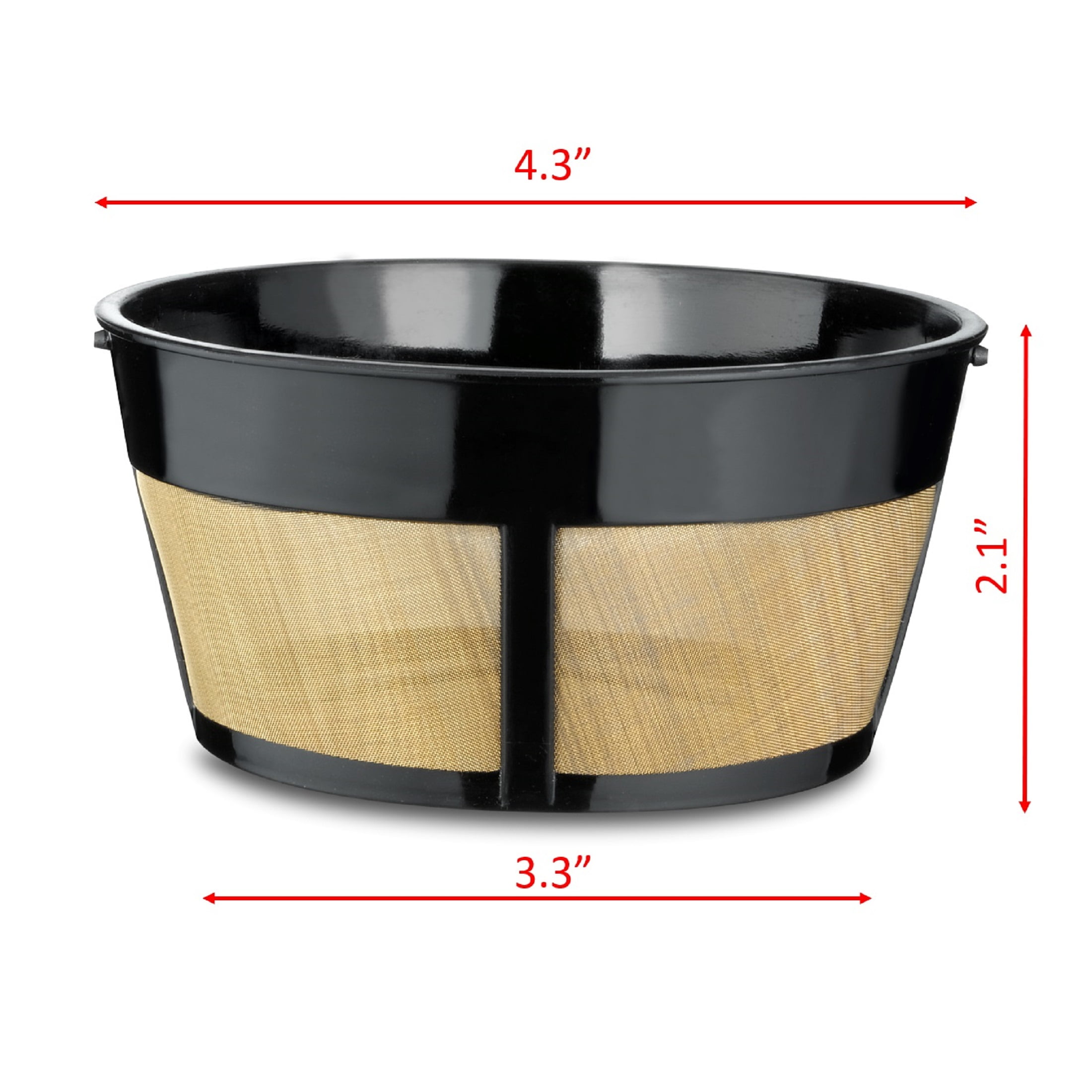 Cafe Brew Reusable Coffee Ground Filter 8 12 Cup Basket Permanent Stainless Steel Walmart