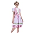 thumbnail image 2 of Sunny Fashion Girls Germany Dirndl Dress Costumes For Bavarian Oktoberfest Vintage Pink 6 Years, 2 of 8