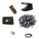 thumbnail image 5 of 200 Uds remaches cuadrados Metal elegante DIY zapatos bolsos sombreros accesorios de decoración 9mm fondo azul profundo punto blanco, 5 of 6